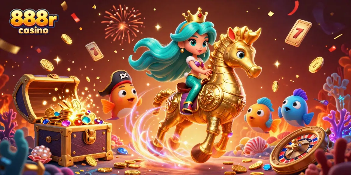 Experience the thrill of winning at 888r casino with this vibrant underwater scene.