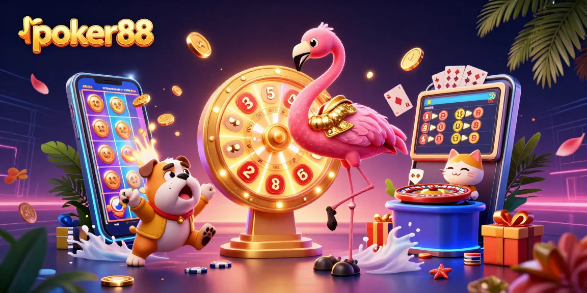 Mainkan poker88 dengan kegembiraan, karakter kartun unik di dunia kasino bergabung dengan mesin slot dan elemen poker yang mengasyikkan.
