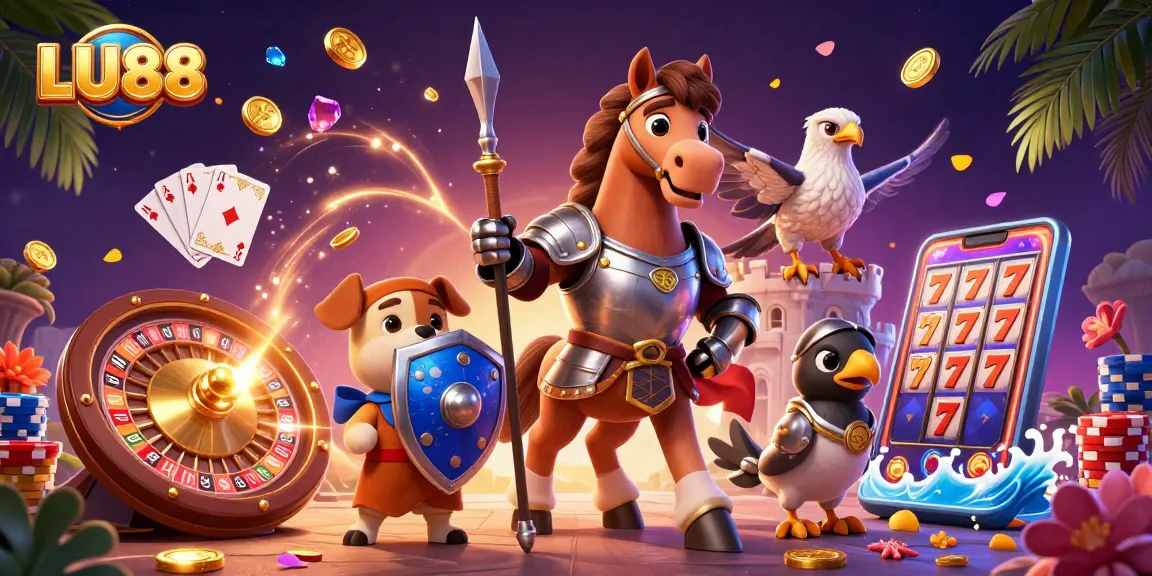 Win big with LU88's dazzling casino experience featuring knights and treasures!
