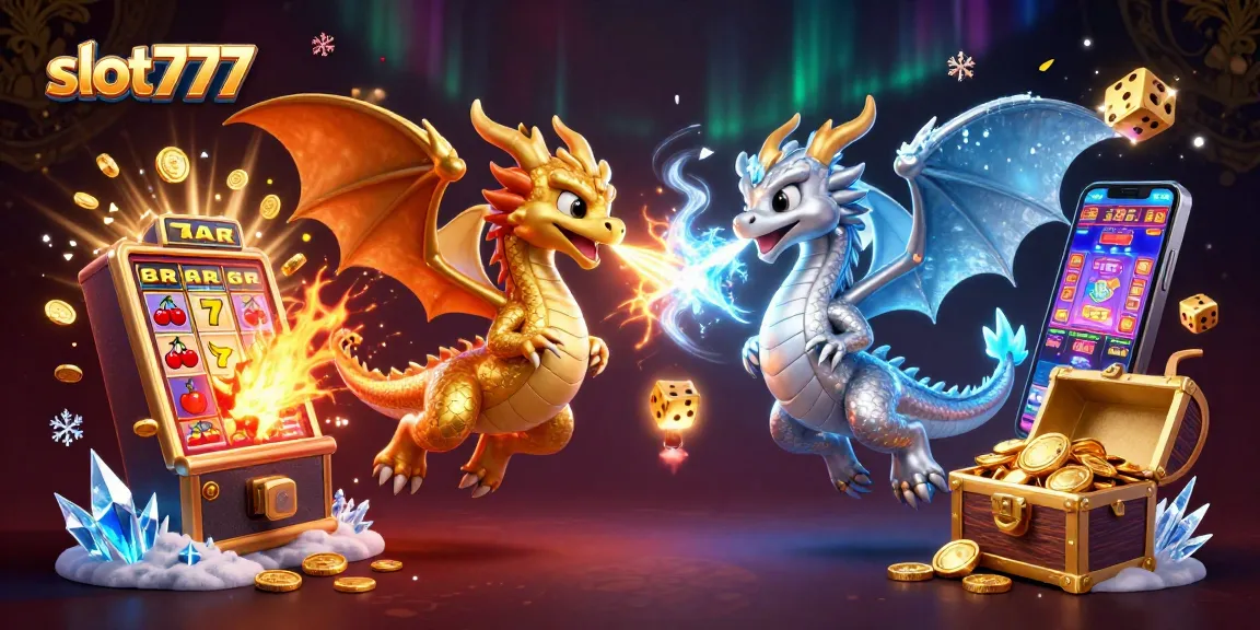 Experience excitement with slot777 amidst golden dragons and jackpot winnings.