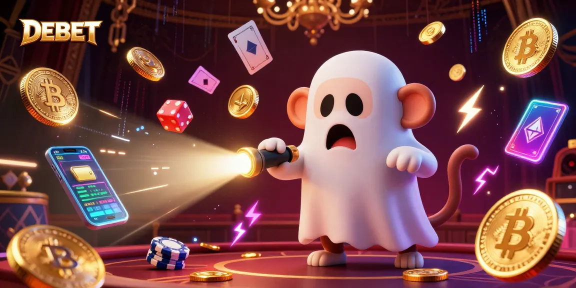 Experience the exciting dynamic casino action with DEBET's poltergeist monkey and ghost-hunter puppy.