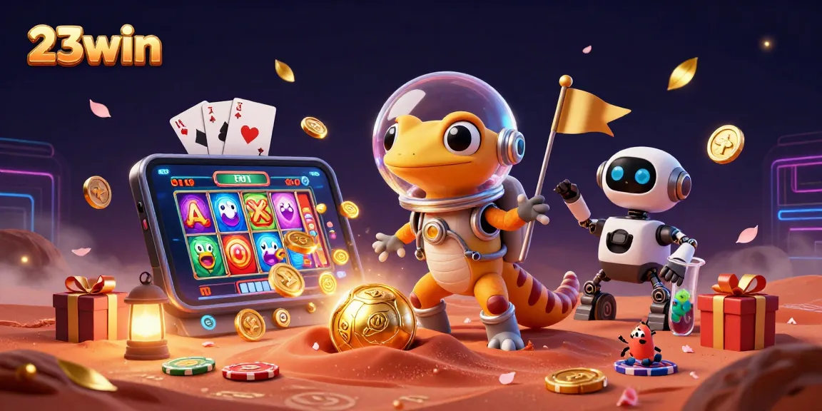 Make winning bets with 23win by exploring exciting casino gaming adventures in a vibrant cosmic setting.