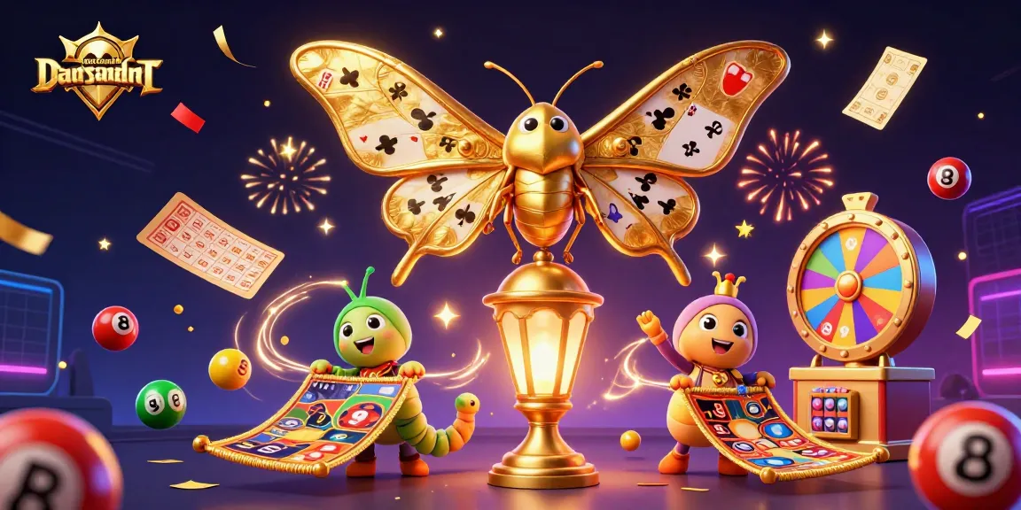 Experience the excitement at dacsandatphanrang with vibrant lottery balls, bingo cards, and casino-themed characters!