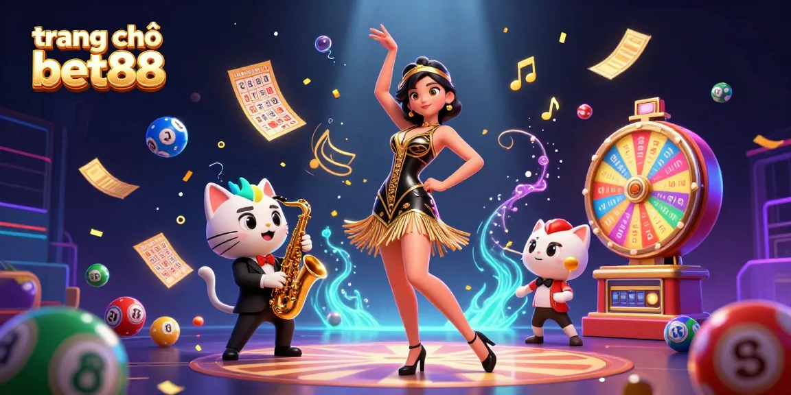 Experience the excitement of trang chủ bet88 with vibrant casino elements and dynamic characters, showcasing the thrill of online gambling.