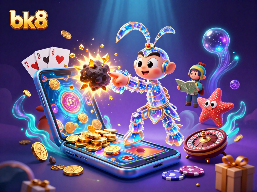 Bets rise as bk8's galactic samurai mantis shrimp treasures golden coins amidst dynamic casino elements.