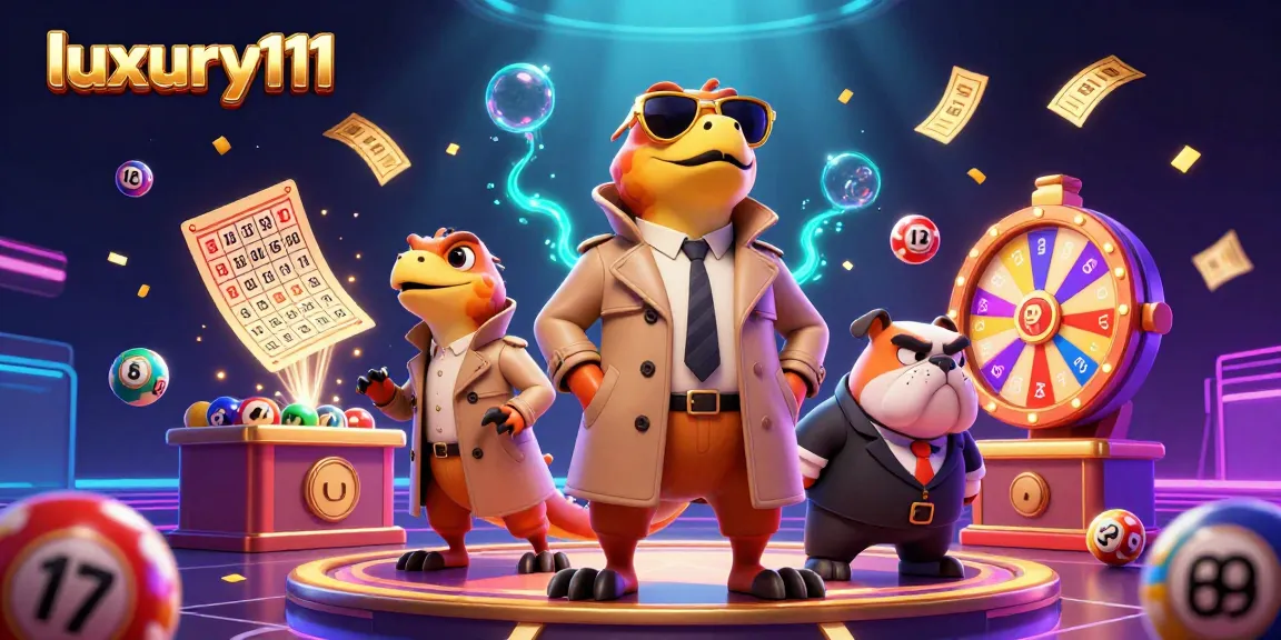 luxury111 casino scene depicting raptors in a trench coat entering an exclusive lounge filled with vibrant gaming elements