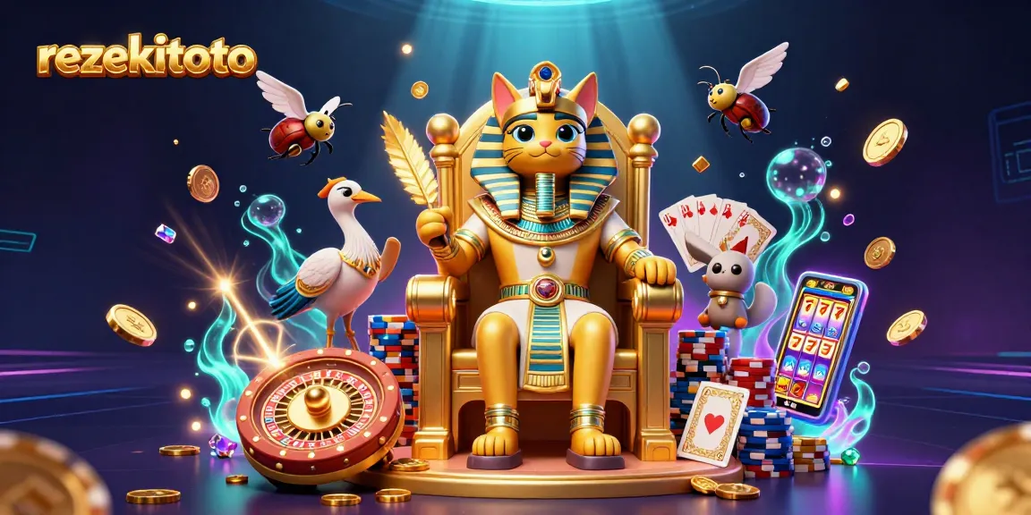 Engage with rezekitoto's vibrant gaming atmosphere filled with golden coins and dynamic characters.