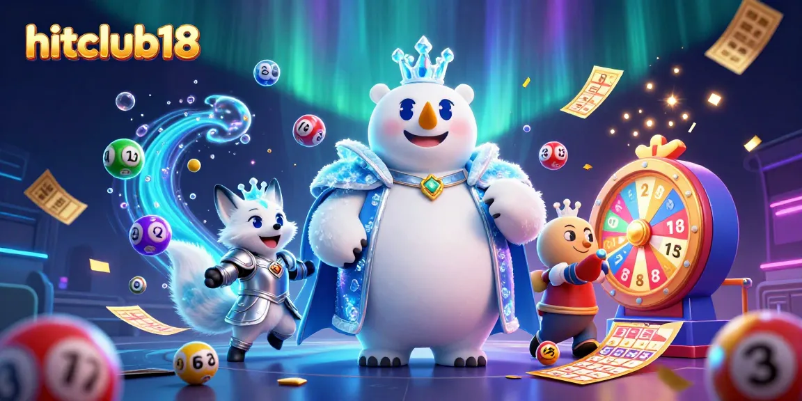 Experience the excitement of hitclub18 with vibrant lottery elements and captivating characters in a dynamic scene.