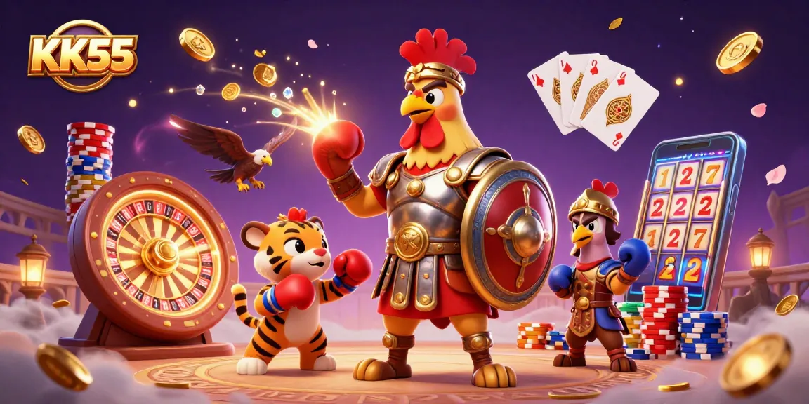 Engage with KK55 casino masterpieces featuring colorful characters and dynamic gaming elements.