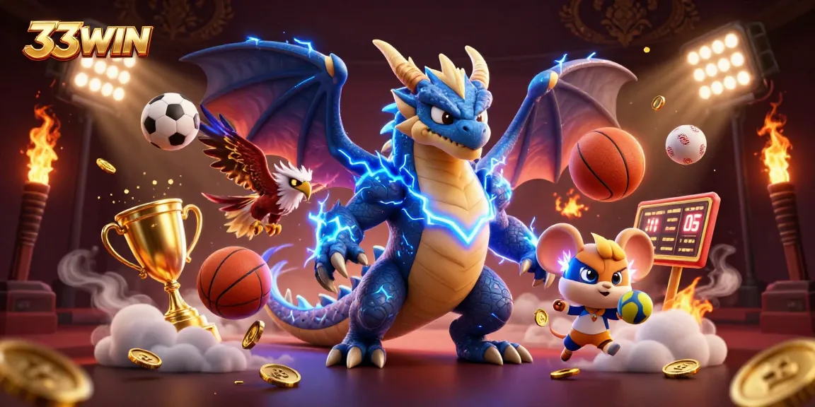 Experience thrilling gameplay at 33WIN with dynamic sports betting action and captivating casino elements.