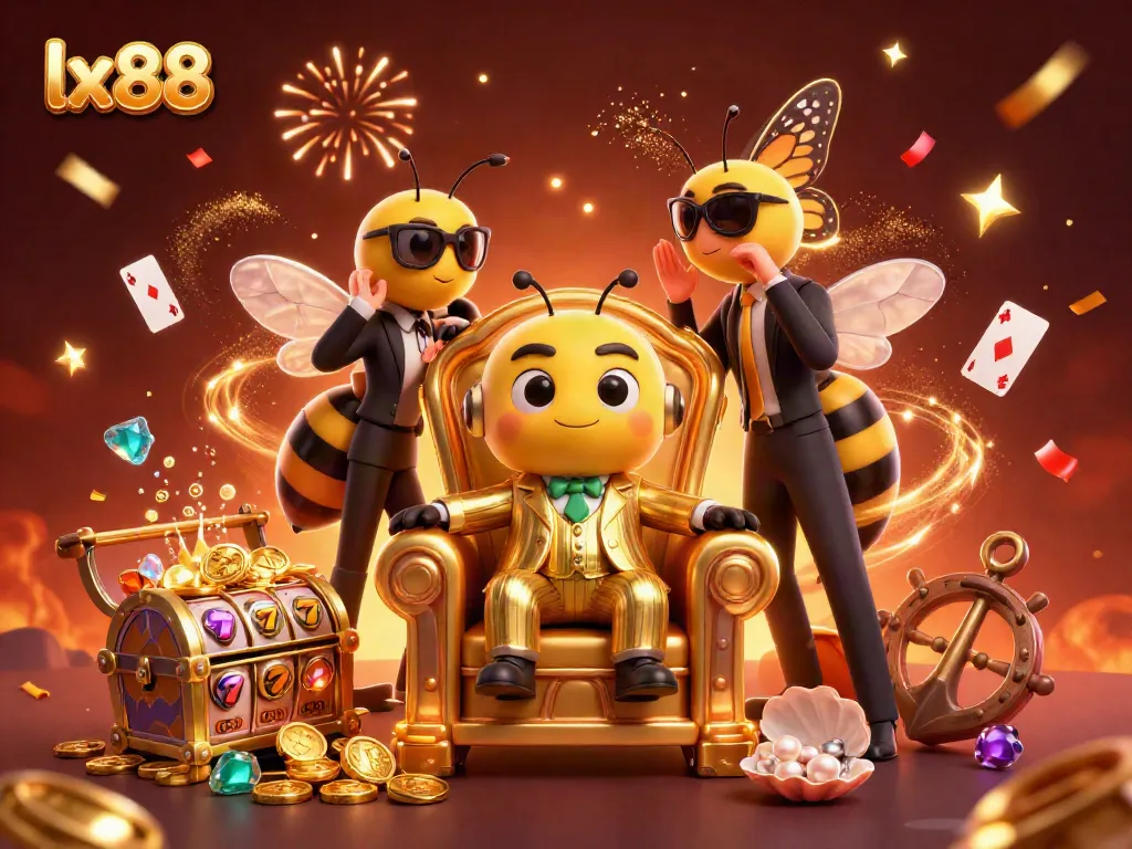 Immerse yourself in the luxuriously playful world of lx88's casino adventure with vibrant characters and riches.