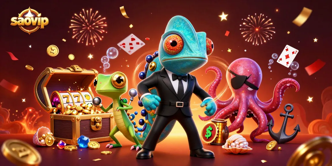 Engage in thrilling gameplay at saovip with colorful characters in a vibrant casino environment.