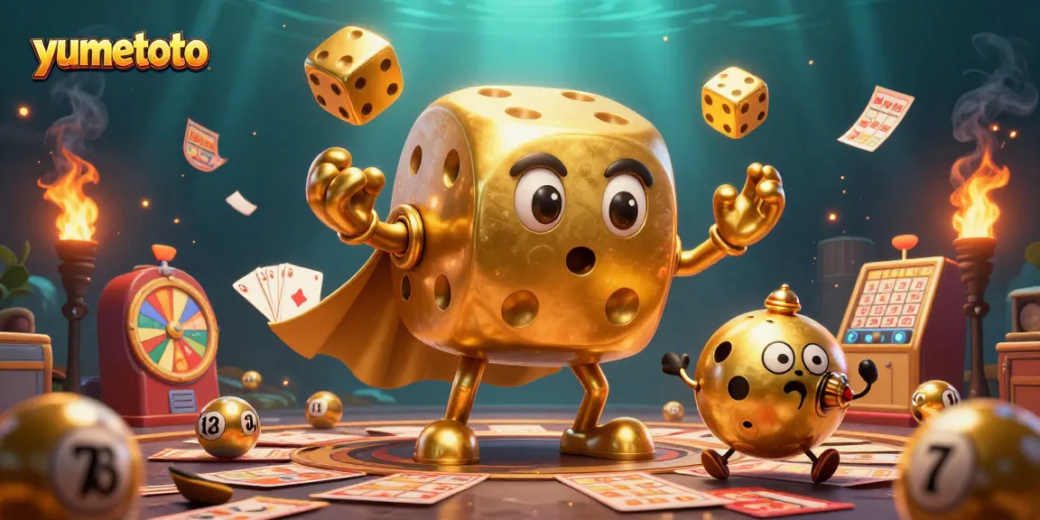 Experience yumetoto's vibrant lottery action with dynamic characters and winning elements in a stunning 3D illustration.