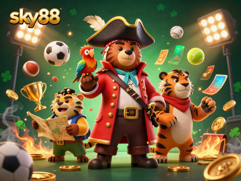 Experience thrilling gameplay at sky88 with vibrant characters and dynamic sports elements.