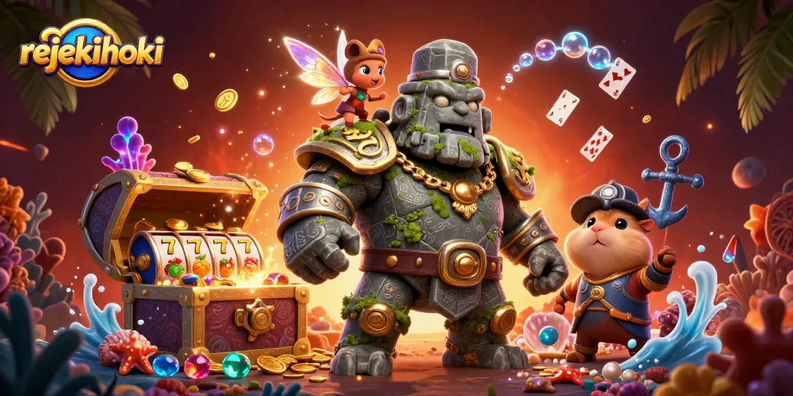 Engage with rejekihoki through vibrant slot adventures featuring animated characters and treasures.