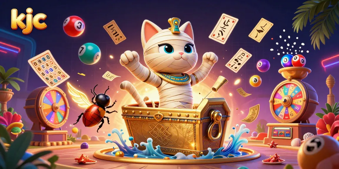 Experience the thrilling online gaming world with kjc's vibrant casino illustration featuring dynamic characters and elements.