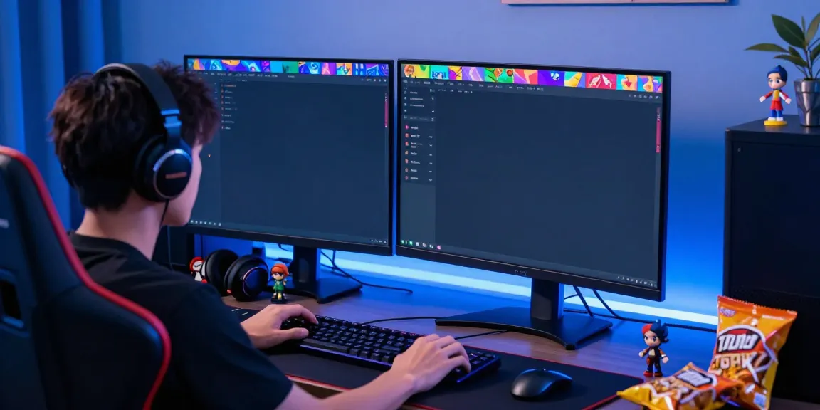 Engaging player immersed in toto togel online game, featuring vibrant graphics and modern gaming setup.