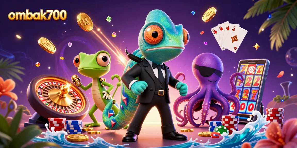 Ombak700 menghadirkan aksi kasino dengan chameleon rahasia, gecko pintar, dan gurita jahat.