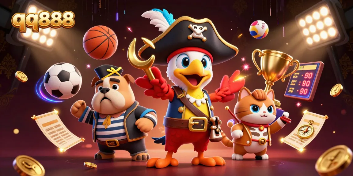 Bet on qq888 with thrilling sports action and dynamic gaming elements in a vibrant 3D scene.