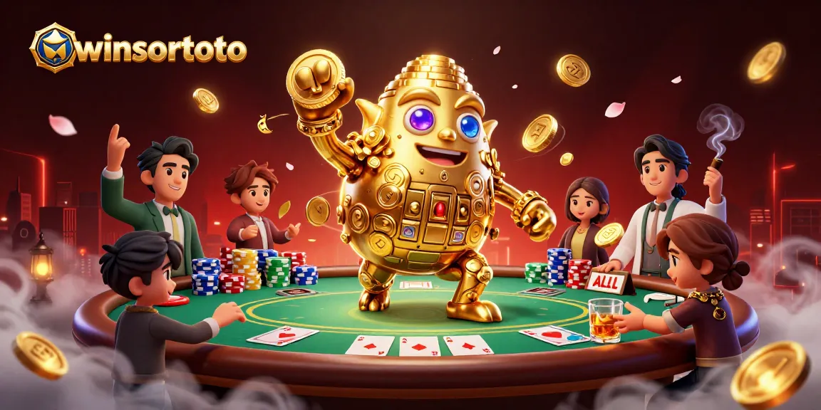 Menangkan hadiah dengan winsortoto, golem emas dan meja poker dalam suasana kasino yang megah.