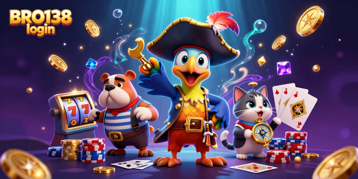 Engage with BRO138 login for exciting online slots featuring cascading coins and 3D characters.