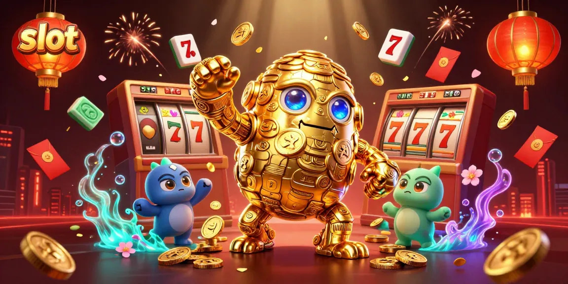 Spin and win with captivating slot-themed 3D casino illustration filled with vibrant characters and symbols.