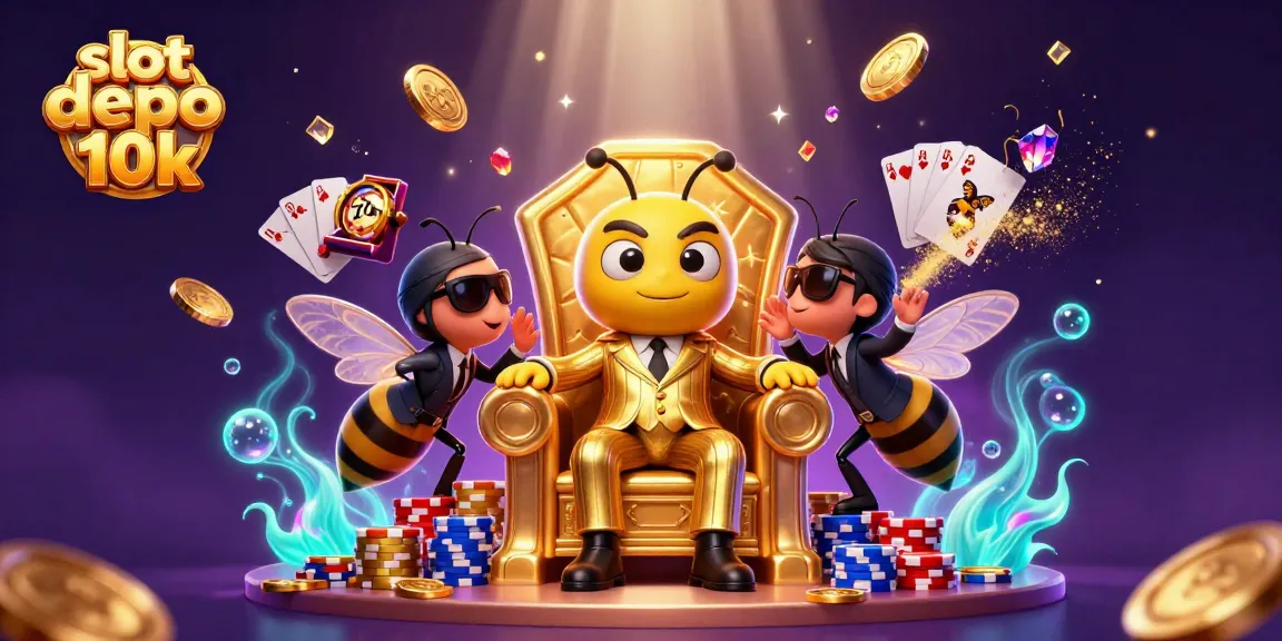 Slot depo 10k menghadirkan ilustrasi kasino dengan karakter dan elemen seru dalam permainan judi.