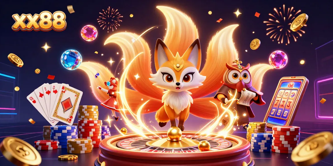 Experience thrilling gameplay with xx88 in vibrant casino-themed artwork featuring engaging spirits.
