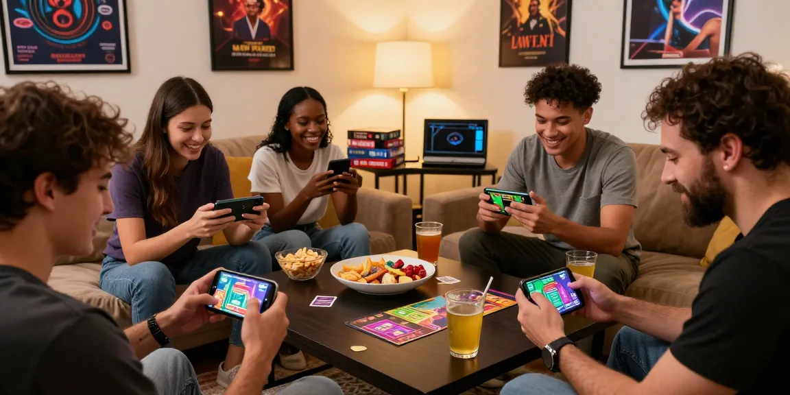 Friends engaging in Teen Patti Vegas gaming session, get app for an exciting experience, vibrant atmosphere.
