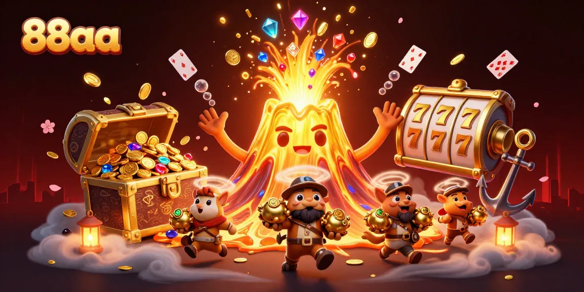Experience thrilling wins at 88aa with an exciting jackpot eruption of coins and treasures!