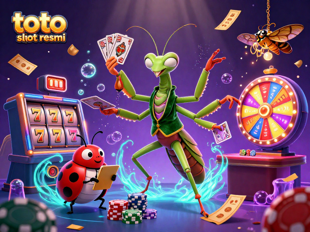 Experience vibrant action with a giant mantis card sharp in a toto slot resmi scene filled with colorful reels and jackpot excitement.