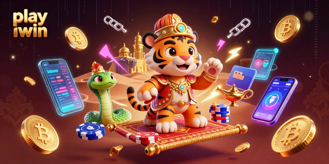 Play iwin in an enchanting 3D casino scene with a tiger sultan and magical elements.