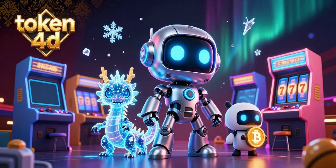 Mainkan token 4d dalam ilustrasi kasino digital yang menarik dan futuristik.