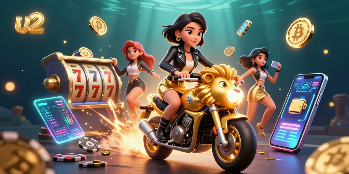 u2 slot winners celebrate with 3D illustration featuring vibrant characters and casino elements