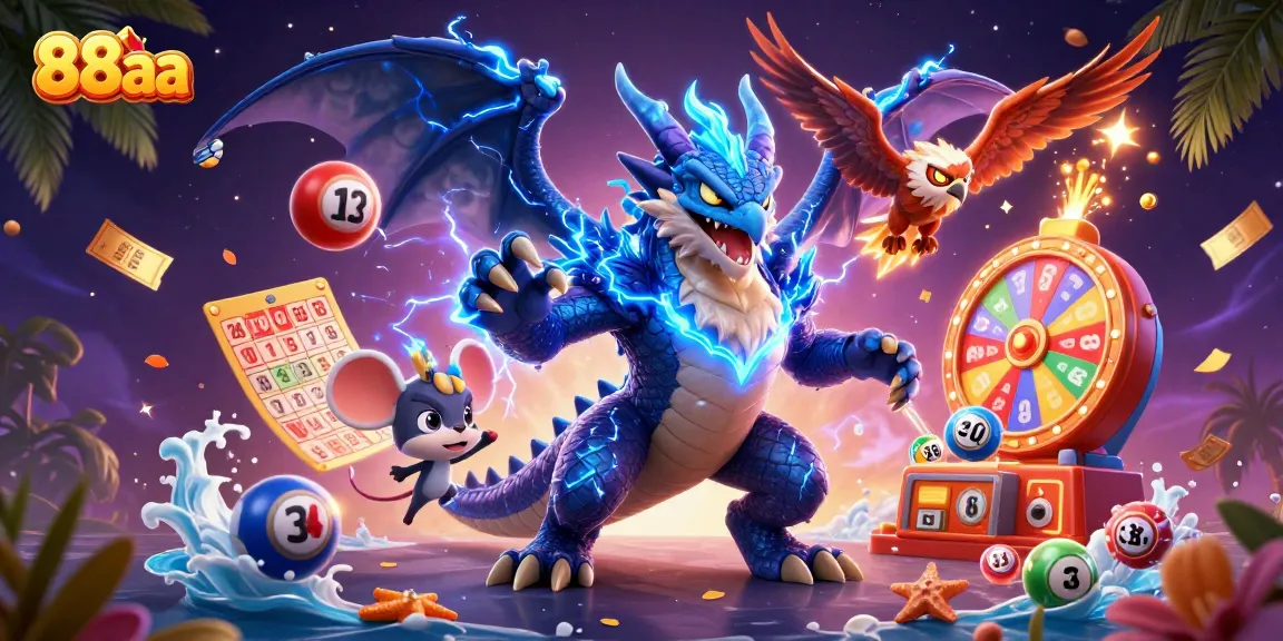 Experience thrilling play with 88aa as dynamic gaming elements energize the illustration.