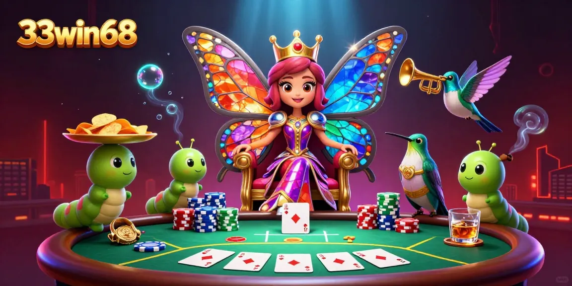 Engage with 33win68 through immersive poker gameplay featuring vibrant casino elements.