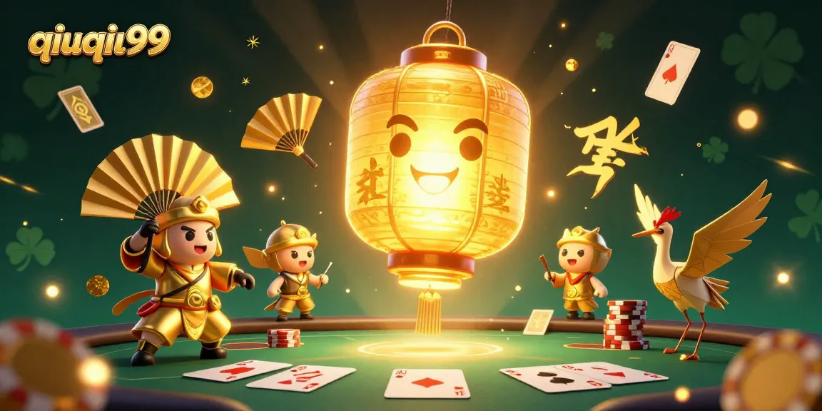 Experience exciting poker action with qiuqiu99 in an immersive casino scene filled with ornate characters.