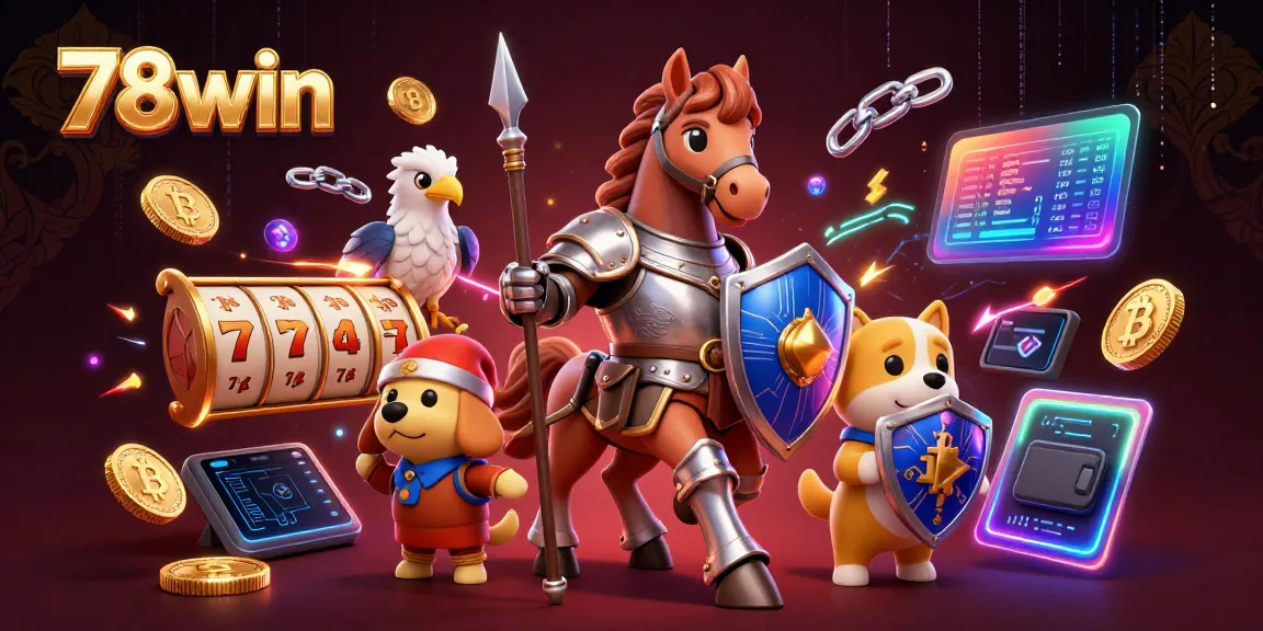 Experience the thrill of 78win as a knight charges towards the jackpot alongside whimsical characters.