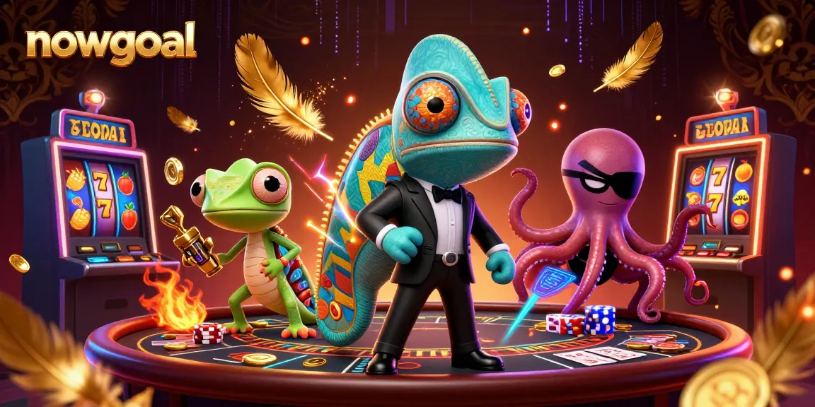 Engage in thrilling casino action with nowgoal, featuring a secret agent chameleon, gadgets, and slot machines.