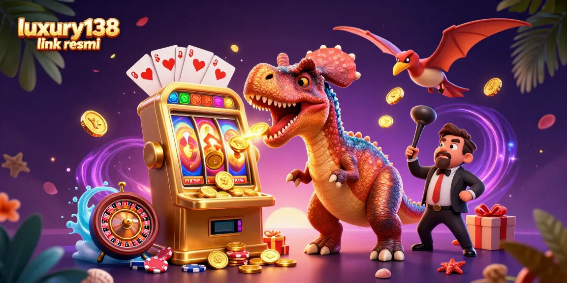 Memainkan permainan jackpot dengan luxury138 link resmi, melihat pteranodon menangkap koin emas terbang.