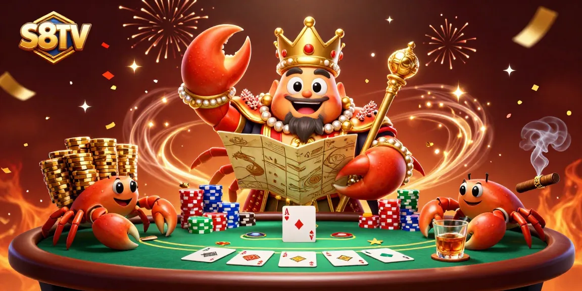 S8TV delivers exciting gambling moments with dynamic poker action featuring a golden crab emperor.