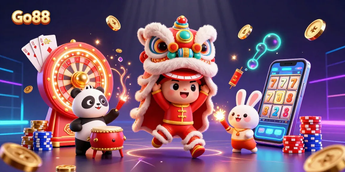Experience exciting gaming adventures with Go88 featuring vibrant characters and dynamic elements.