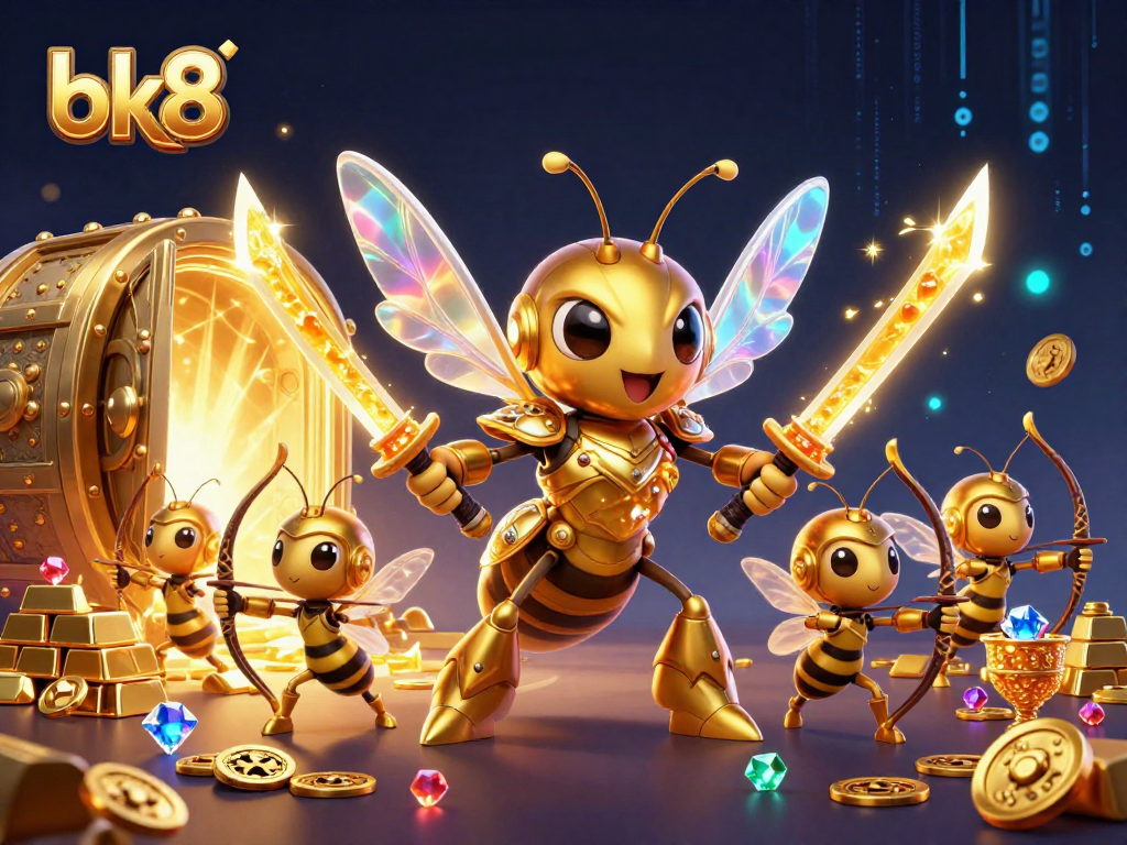 Experience thrilling action with bk8 in this vibrant 3D battle of golden hornets and treasure.