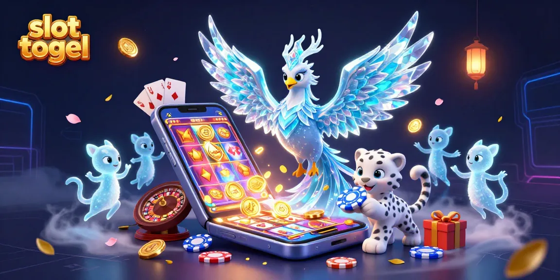 Engage in dynamic slot togel action with a magical ice phoenix, poker chip fun, and a colorful slot game