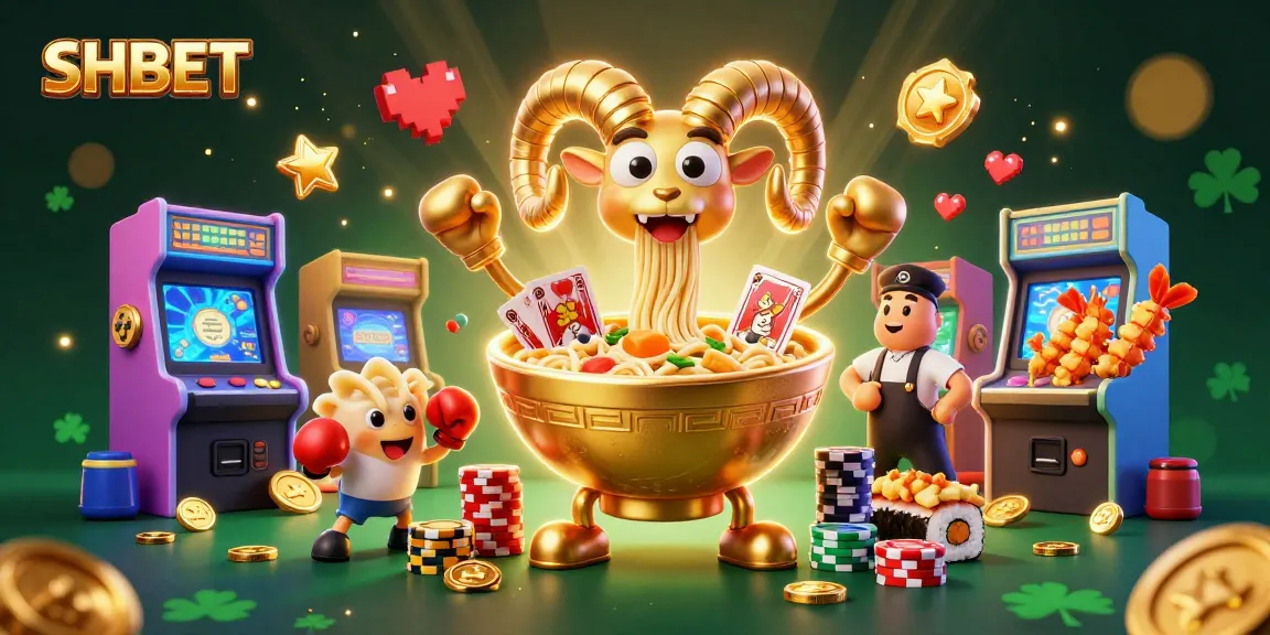 SHBET showcases a vibrant casino atmosphere with engaging characters and gaming elements.