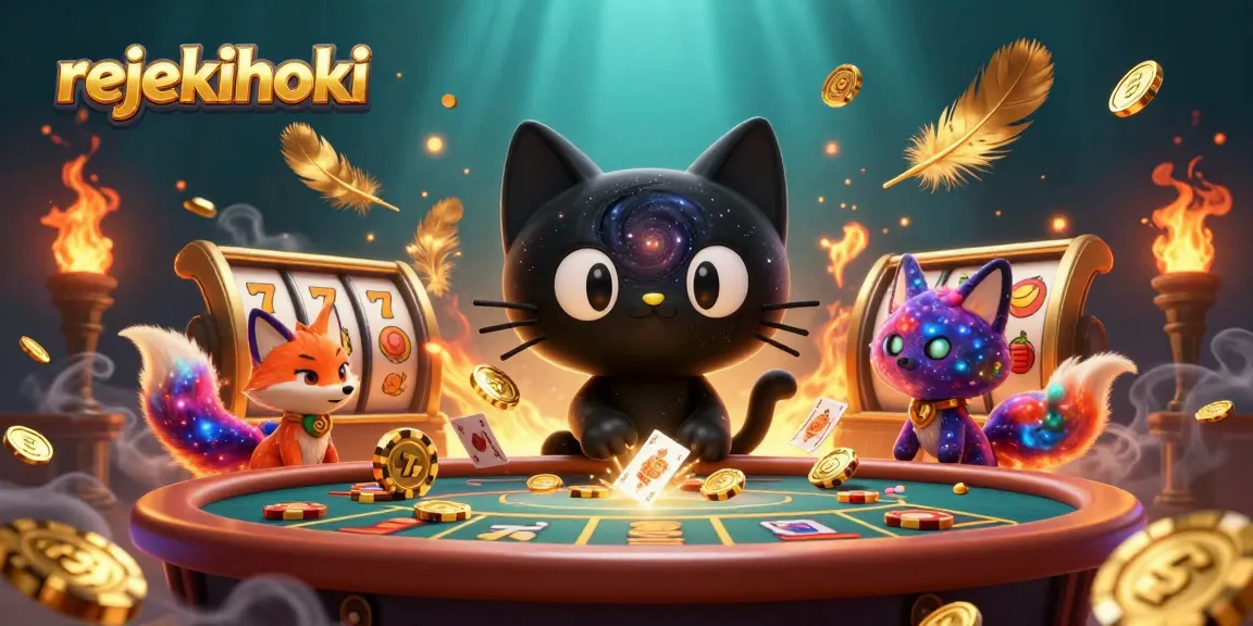 rejekihoki attracts players with a cosmic casino theme featuring lucky symbols and vibrant characters