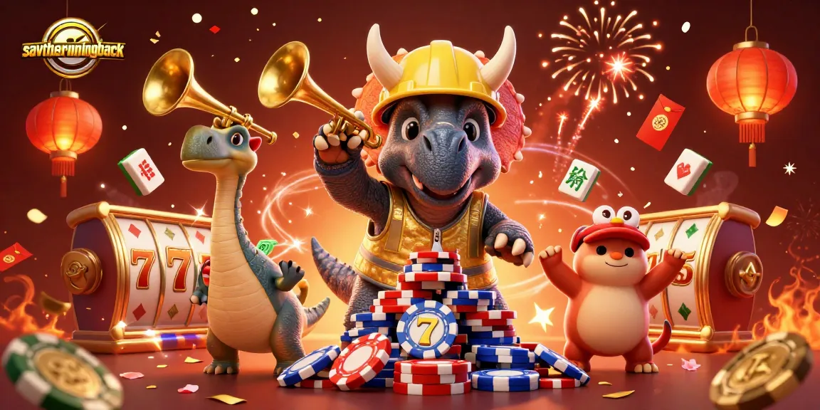 Permainan slot gacor di savetherunningback dengan karakter kartun unik yang membangun tumpukan chip