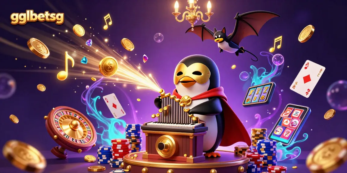 Engage in gglbetsg esports betting with dynamic 3D illustration featuring a playful penguin and gaming elements.