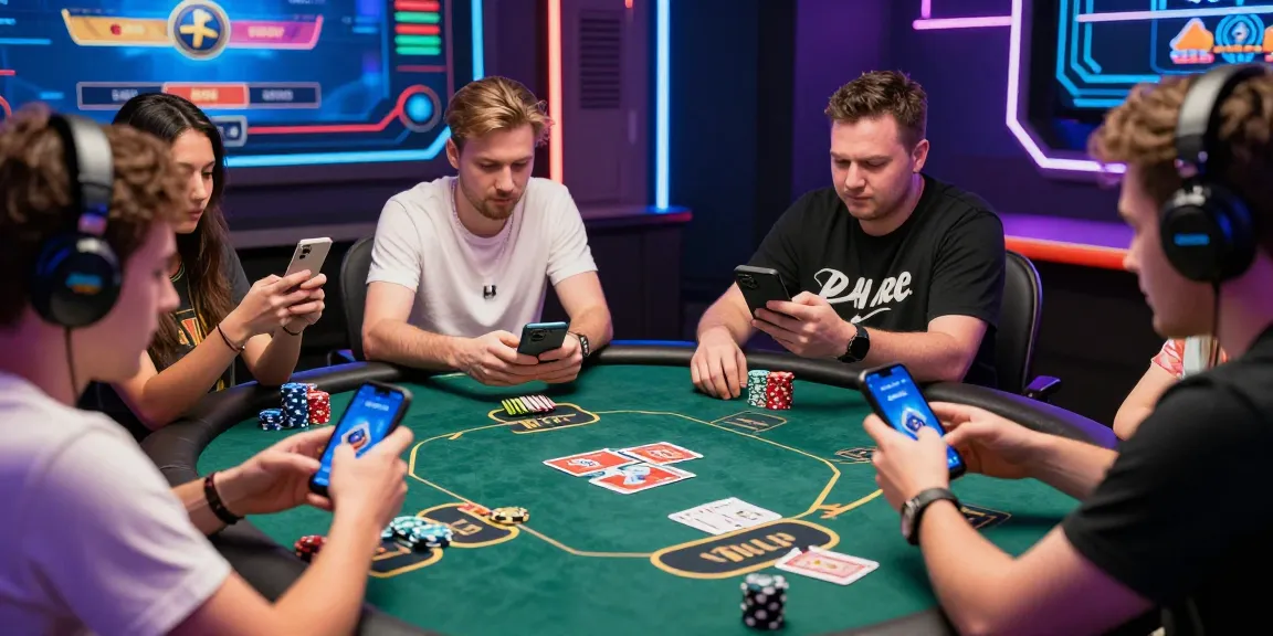 Players intensely engaged in Teen Patti Gold match, Download app for immersive real-money gaming experience.
