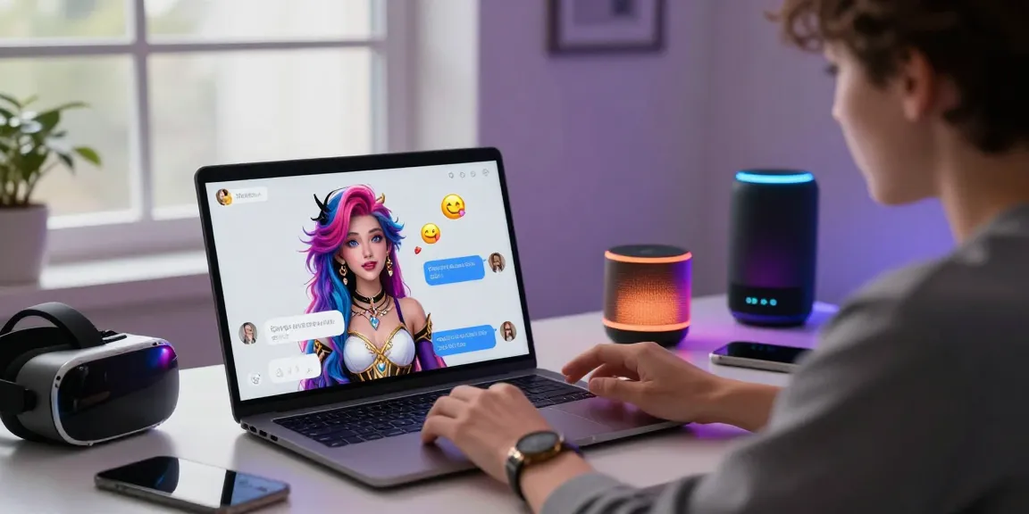 Interactive NSFW AI chat experience featuring customizable avatars and vibrant graphics, showcasing innovative technology for adult entertainment.